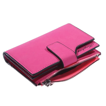 New Leather Women Wallet Hasp Small and Slim Coin Pocket Purse Women Wallets Cards Holders Luxury Brand Wallets Designer Purse