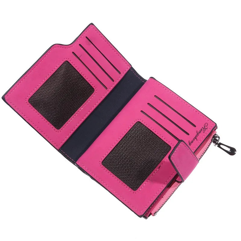 New Leather Women Wallet Hasp Small and Slim Coin Pocket Purse Women Wallets Cards Holders Luxury Brand Wallets Designer Purse